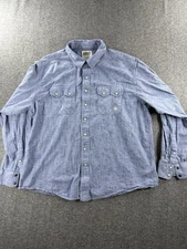Ariat Shirt Mens 2XL Blue Retro Fit Western Pearl Snap Long Sleeve Cowboy