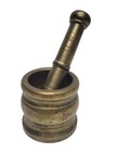 Vintage Solid Brass Mortar and Pestle Set D.B.K. Nagmik Marked Small 1.4 lbs
