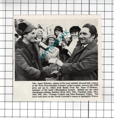 Mrs Janet Wheeler West Warwickshire Farmers Sean O'Mahony - 1972 SMALL Cutting