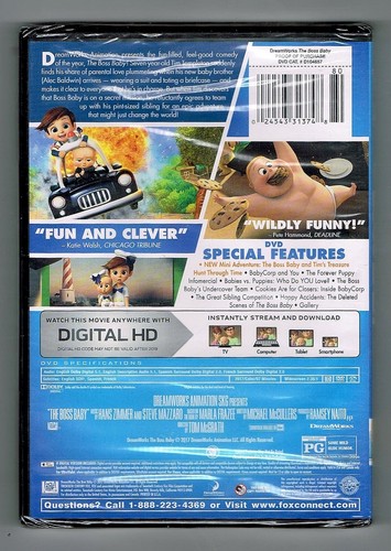 The Boss Baby DVD Cookies Are For Closers Alec Baldwin Brand New Factory Sealed - Picture 2 of 2