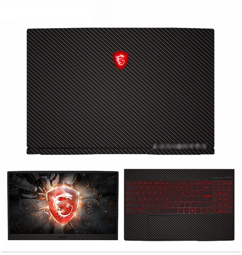 Carbon fiber Vinyl Laptop Sticker Skin Cover Protector Guard for MSI GL63 15.6"