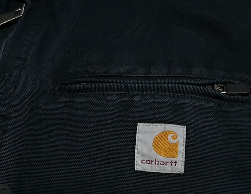 CARHARTT 103828 Men’s MEDIUM Blue Blanket-Lined Detroit Work Jacket Workwear - Picture 7 of 17