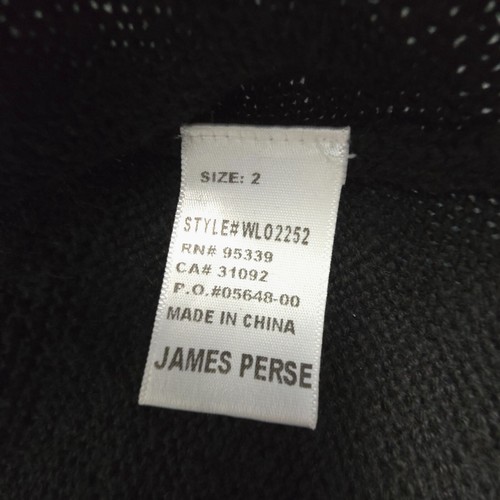 James Perse Cardigan Womens 2 Black Knit Wool Long Sleeve Winter Warm Size 2 - Picture 3 of 9