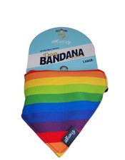 Whimsy Dog Rainbow Bandana Collar -New w/Tags Size Large 20"-26" neck size