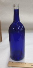 Lot Of 4 - Cobalt Blue - 1.75 Liter - Cork Bottles - Scuff marks on Bottles