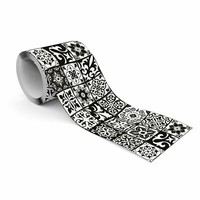 Selbstklebende BordüRe TapetenbordüRe Schwarz-Weiß Mosaik Dekorative Wandtattoo