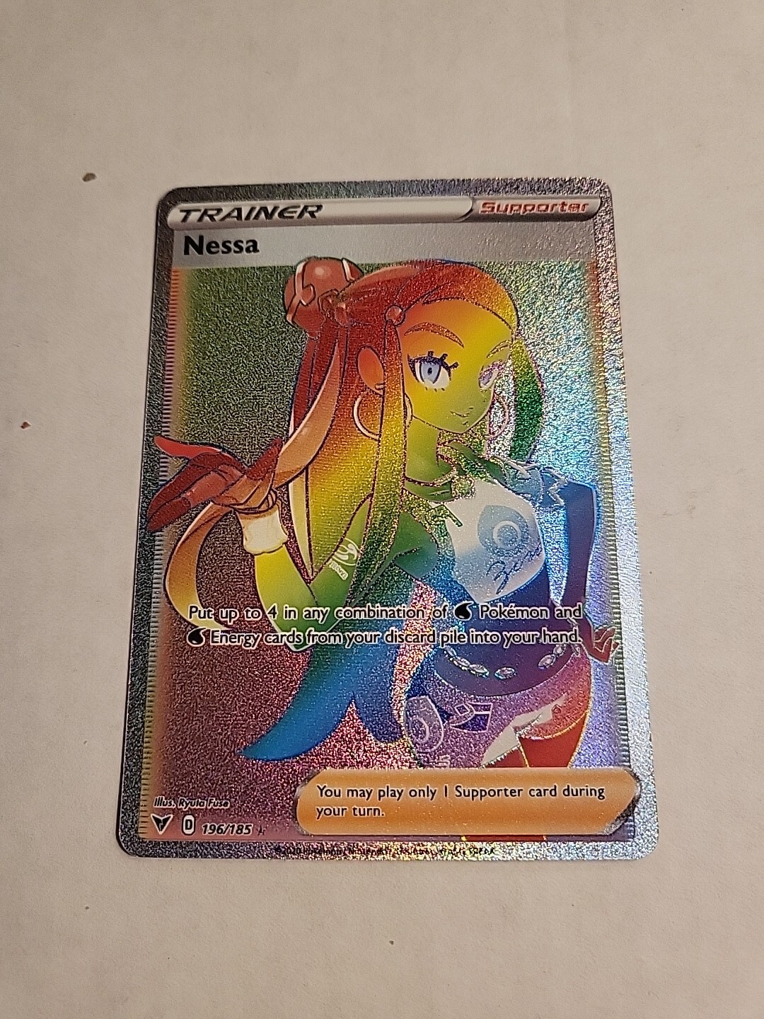 Nessa 196/185 Vivid Voltage Rainbow Holo Secret Rare Trainer Pokemon