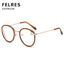 Men Women Round Metal Anti Blue Light Reading Glasses Fashion Presbyopic Readers