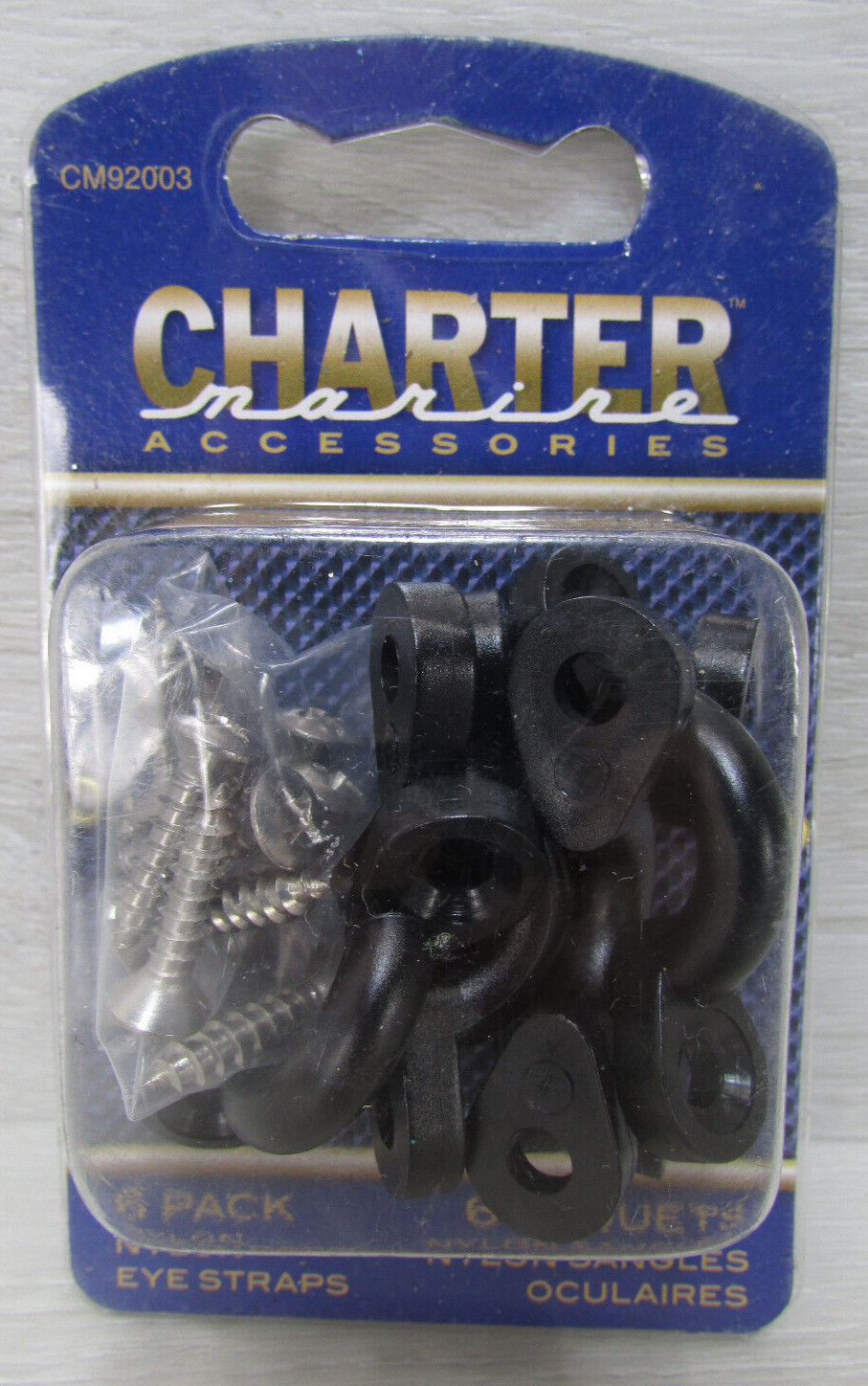 Accessories Paddle Gear Nylon Eye Straps 6 Pack Charter Marine 92003 Black