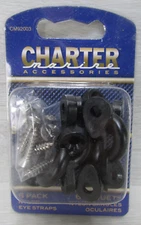 Kayak Accessories Paddle Gear Nylon Eye Straps 6 Pack Charter Marine 92003 Black