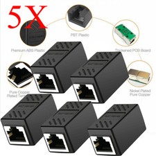 5Pcs Inline RJ45 Coupler Cat7 Cat6 Cat5e Ethernet LAN Network Cable Adapter