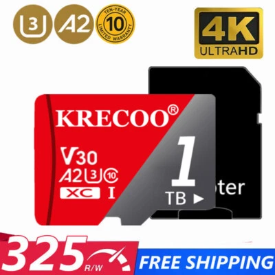 KRECOO Ultra Micro SD Memory Card 128GB 256GB Class10 U3 Flash TF Card for Dash Cam Lot