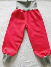 Sweatpants waxed pants trousers plain bright red-grey marl handmade sizes 62-158