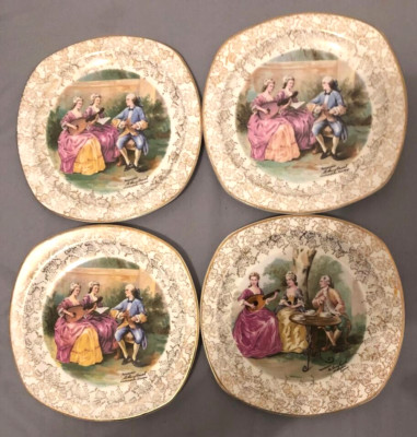 Set of 4 Midwinter Stylecraft Fashion Fragonard Plates