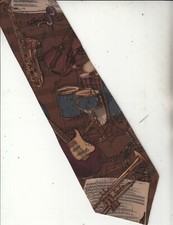 Music Theme-Musical Instruments-[Luca Della Torre]-100% Silk/Italy-29-Men's Tie