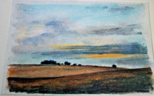 :FRANZ EHMKE *1928 -2018 BERLIN PASTEL SUNSET ON THE STREET PÖTZEL