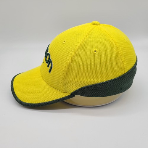 Oregon Ducks Yellow Nike Team Dri-Fit OSFM Stretch Fit Hat Cap Green Embroidery - Picture 2 of 9