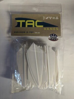 @NEW@ 100- TAC Vanes Driver 275! White 2.75'' MADE IN THE USA
