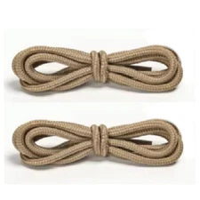 Khaki Heavy Duty Thick Replacement Round Rope Boot Sneakers Shoe Laces Hiking