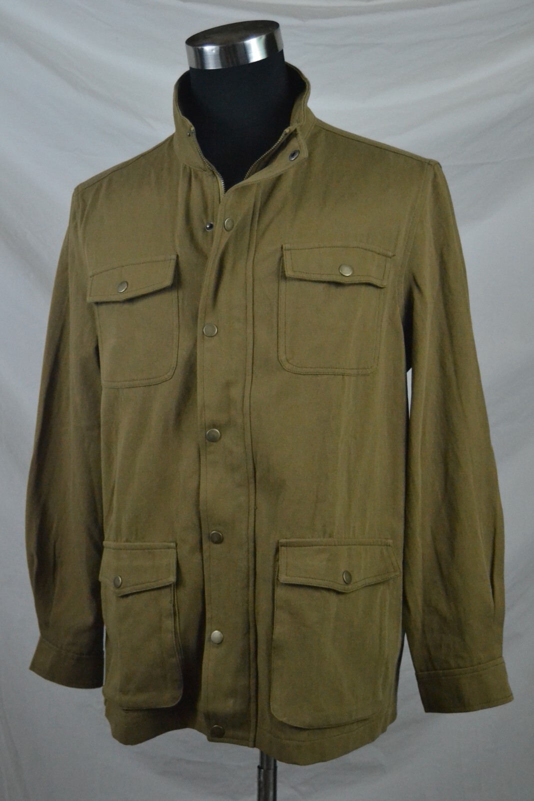 Unique Solid Tan/Olive Drab Unlined  Military Sty… - image 2