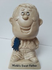 R&W Berries Co's "World's Best Father" figurine 1970 ~ Made in USA