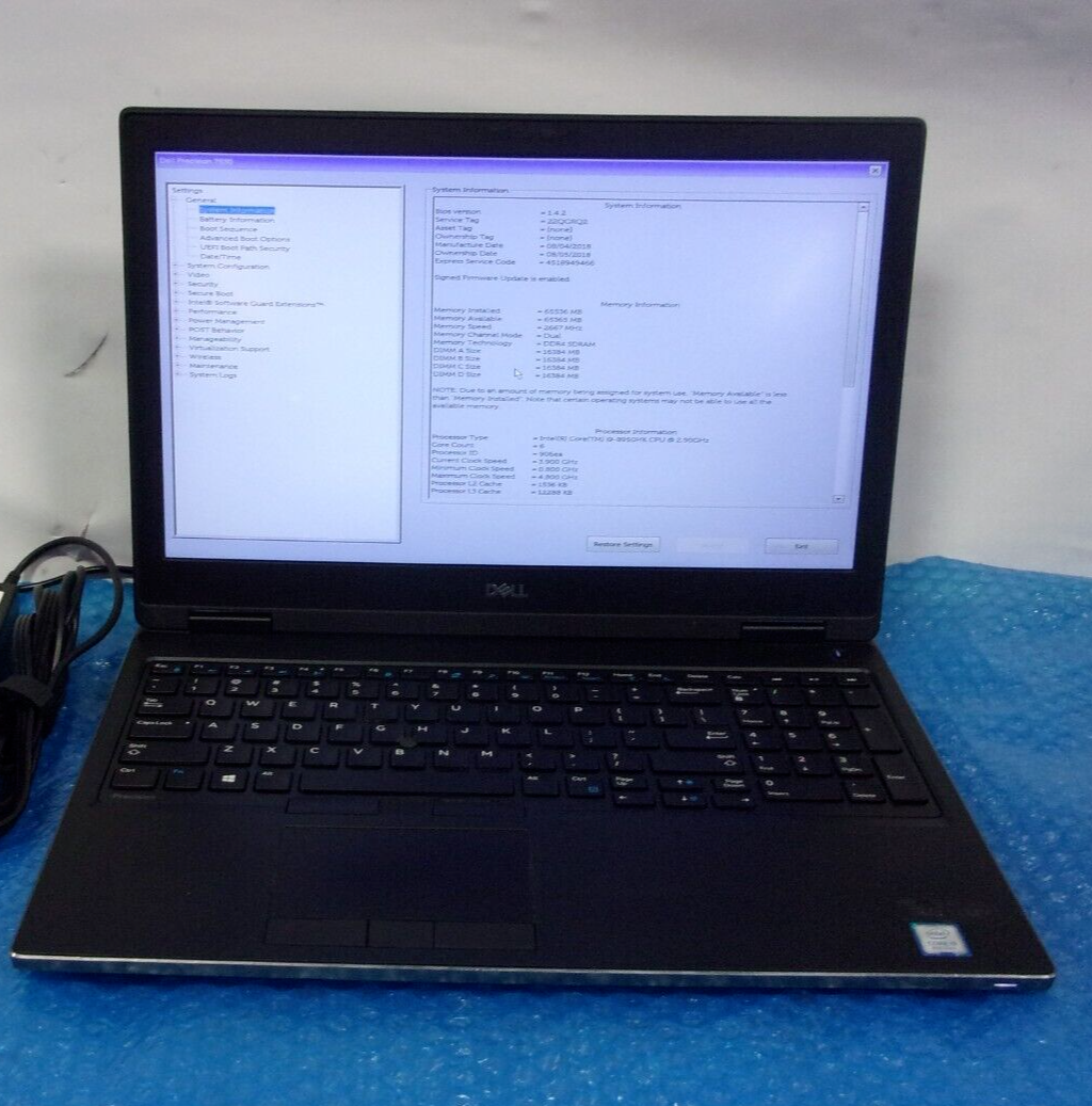 Dell Precision 7530 Intel Core i9-8950HK @2.90GHz 16GB RAM Dell Precision 7530 Intel Core i9-8950HK @2.90GHz 16GB RAM