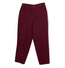 VTG Burgundy Jeans 14P Petite Tapered 90s Women's 29 x 27 Grunge
