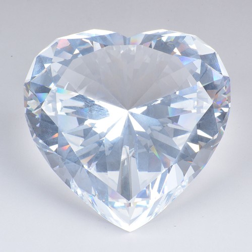 VALENTINE Diamond Crystal Facet Heart Paperweight Glass Sculpture Love Wedding - Bild 4 von 58