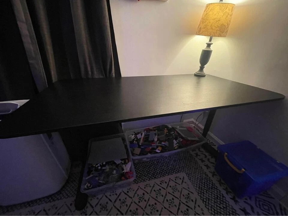 IKEA Bekant Adjustable Height Home Office Desk 63 Inches Black
