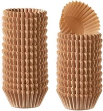 500 Pcs Kraft Mini Cupcake Liners Baking Cups Food Grade Grease Proof