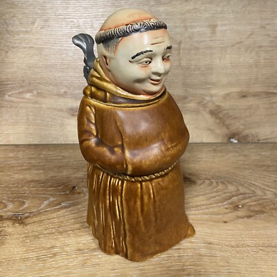 Original King Stoneware Monk Stein Handmalerei Western Germany Hand Painted 8.5''