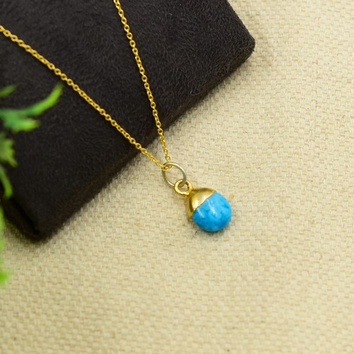 Collier Traditionnel Allemand Edelweiss - Turquoise Bleu, Style Folklorique Dirndl - Neuf Sans Emballage