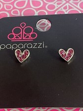 Paparazzi Ladies Woman Teen PINK HEART Post Earrings NWT VHTF WOW