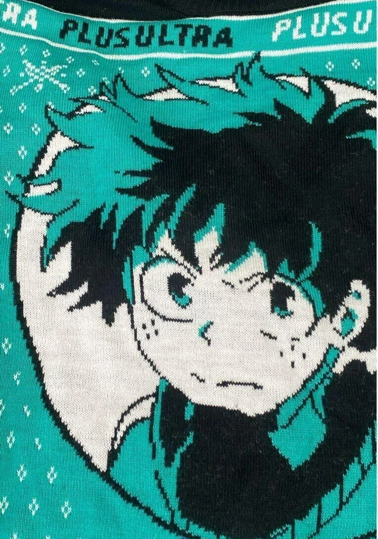 Hero Anime Deku Ugly Christmas Sweater Size L