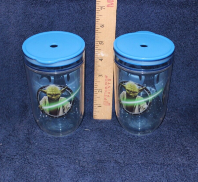 Zak! 2-Plastic Double Walled Star Wars Tumblers - Pop On Lid, Straw Hole |  eBay