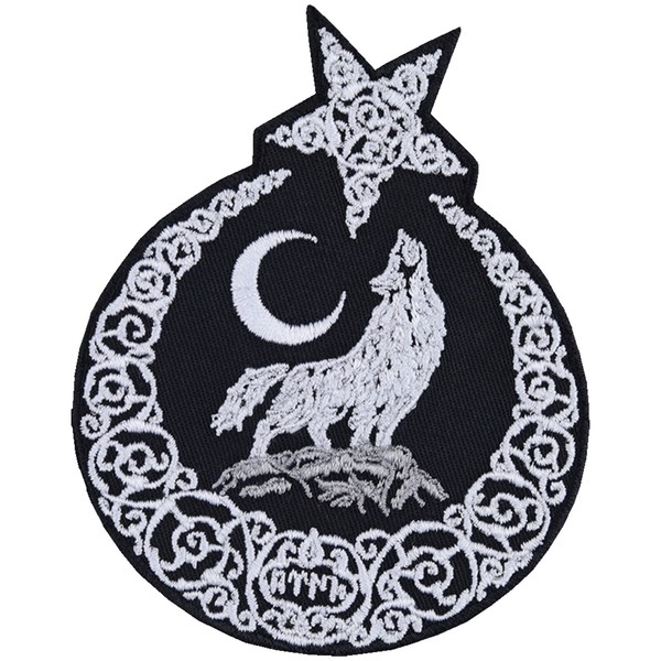 TüRkei AufnäHer Wolf AufbüGler TüRkisches Wappen Patch Vollmond Applikation-image