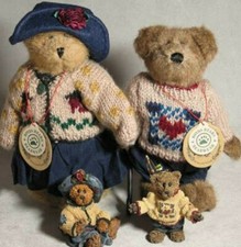 BOYDS COLLECTION LT ED PLUSH BEARS / W/ORNAMENTS - SET/4 1996 BAILEY AND MATTHEW