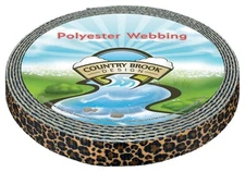 Country Brook Design® 3/4 Inch Leopard Print Polyester Webbing, 5 Yards