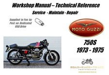 Moto Guzzi 750S 750 S Manuale Officina Servizio Riparazione USB 1973 - 1976