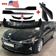 For Hyundai Elantra Front Bumper Lip Chin Spoiler Body Kit Splitter Side Skirt