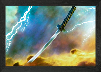 Legendäres Schwert gerahmtes Wandbild Poster Leinwanddruck Bild