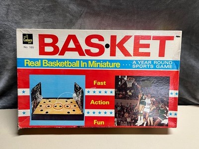 Vintage 1973 Cadaco Bas-Ket Real Basketball in Miniature Game No. 165 