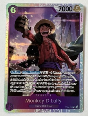 Monkey.D.Luffy ST26-005 SR ONE PIECE Card Game NM Purple Starter