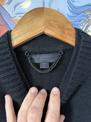 Burberry Prorsum Black Knit Sweater Women's Size L Chain Detail black label  - Afbeelding 3 van 15