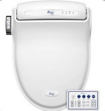 Electric Bidet Toilet Seat White Soft Close Warm Water Dryer Smart Remote