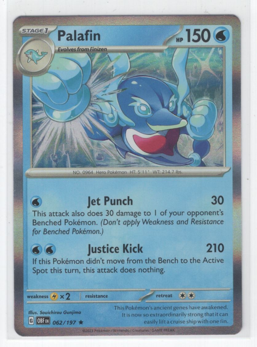#62 2023 Obsidian Flames * Palafin Rare Holo