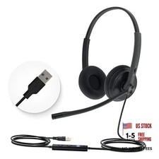 UH34 USB Headset with Mic,Wired Headphones with Noise Cancelling Stereo