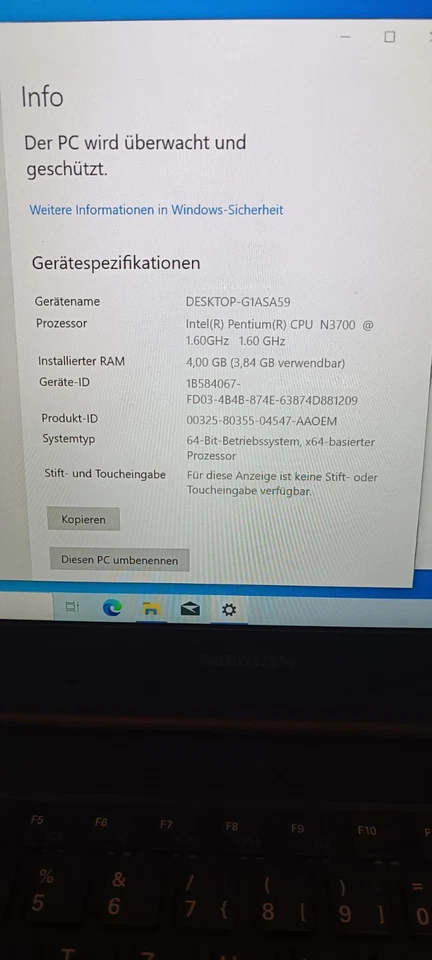 Medion S4219 - Intel Pentium - 4GB RAM - Windows 10 - Notebook/ Laptop - Bild 3 von 4