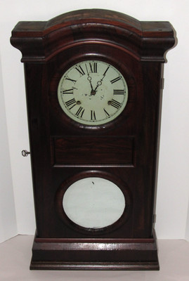 Antique Seth Thomas Weights Driven Double Glass Door Mantel Clock  Large 8-Day