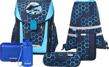 McNeill Primo Schoolbag Set 9-teilig Schulranzen Xagon dunkelblau